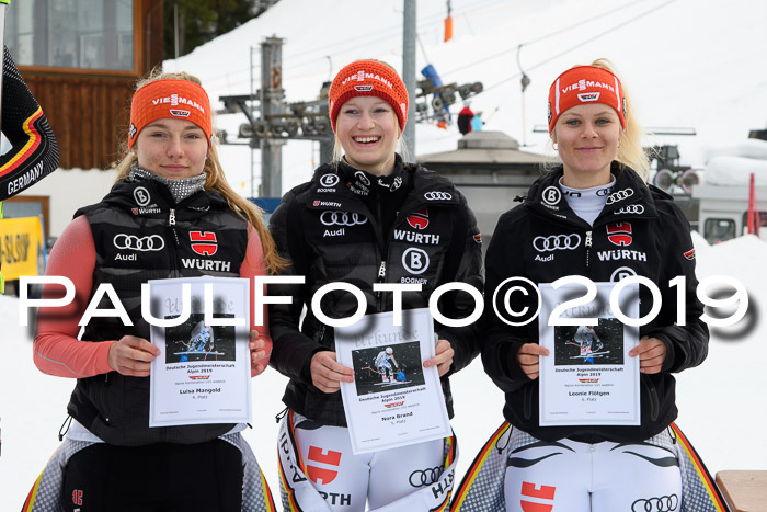Int. FIS Rennen + NJC  AC Damen, FIS SG, Götschen, 01.02.2019