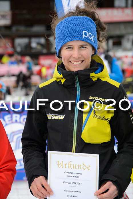 Dt. Schülercup U16 Finale,Slalom, 09.03.2019, Siegerehrungen DSC Technik