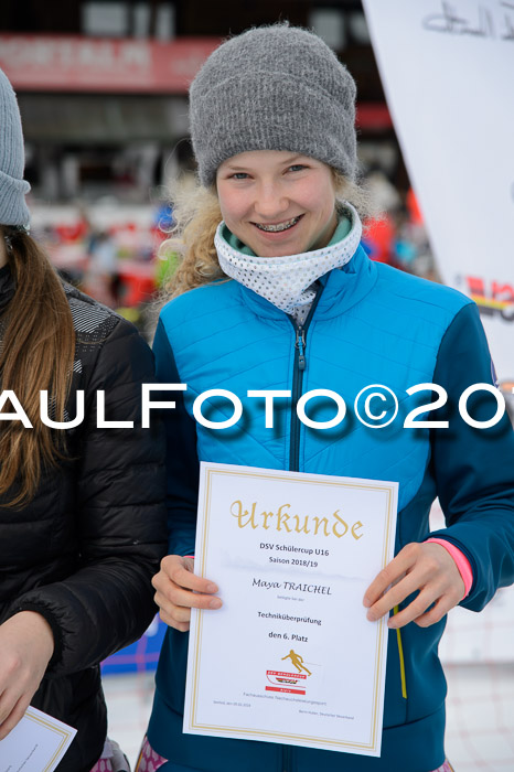 Dt. Schülercup U16 Finale,Slalom, 09.03.2019, Siegerehrungen DSC Technik