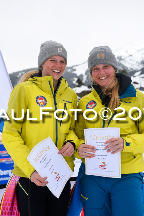 Dt. Schülercup U16 Finale, Parallelslalom, 10.03.2019, Siegerehrungen DSC Gesamt