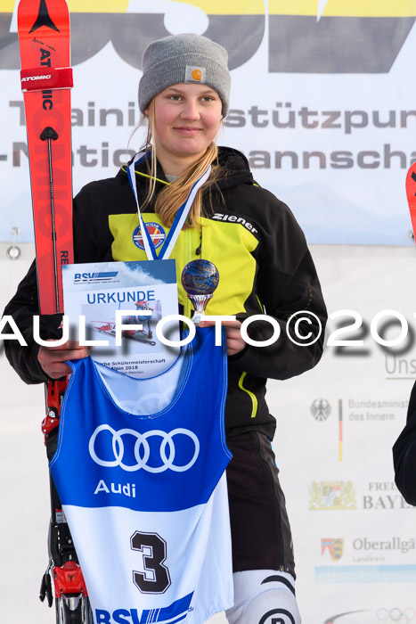 Bayerische Schülermeisterschaft Alpin Riesenslalom 27.01.2018