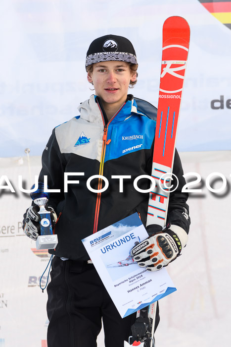 Bayerische Schülermeisterschaft Alpin Riesenslalom 27.01.2018