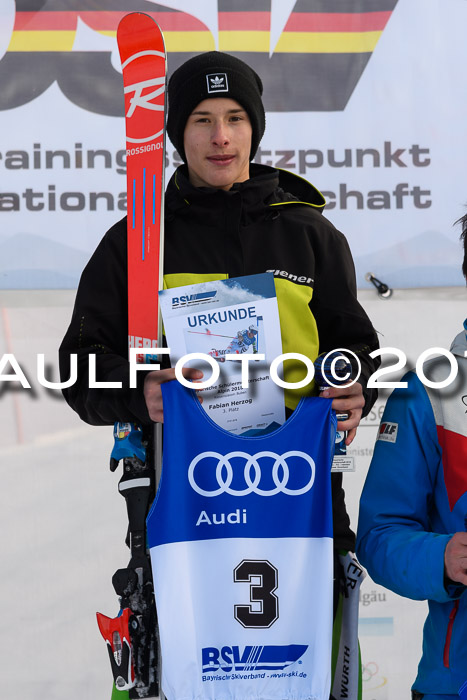 Bayerische Schülermeisterschaft Alpin Riesenslalom 27.01.2018