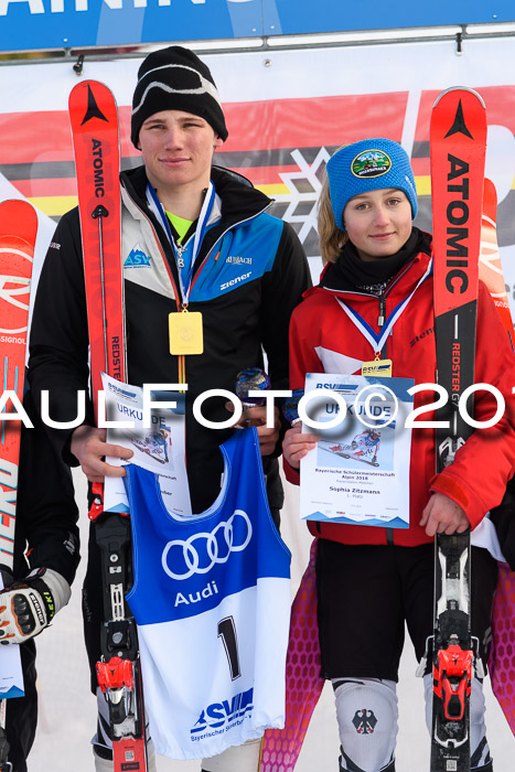 Bayerische Schülermeisterschaft Alpin Riesenslalom 27.01.2018