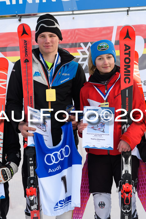 Bayerische Schülermeisterschaft Alpin Riesenslalom 27.01.2018