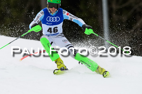 Bayerische Schülermeisterschaft Slalom 28.01.2018