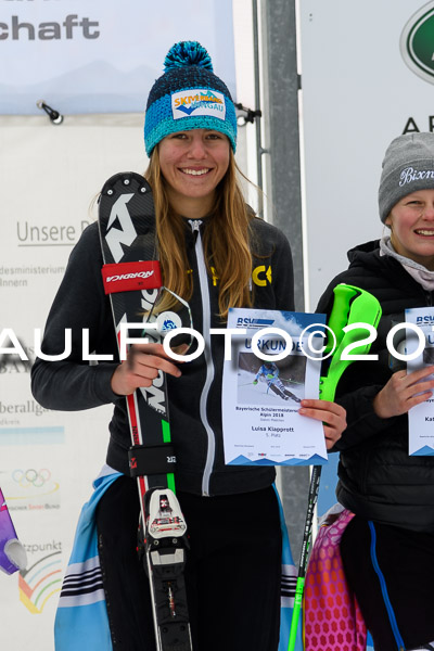 Bayerische Schülermeisterschaft Slalom 28.01.2018