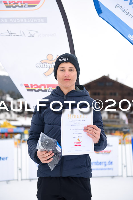 Dt. Schülercup U16 Finale, Parallelslalom, 10.03.2019, Siegerehrungen DSC Gesamt