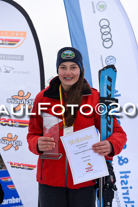 Dt. Schülercup U16 Finale, Parallelslalom, 10.03.2019, Siegerehrungen DSC Gesamt