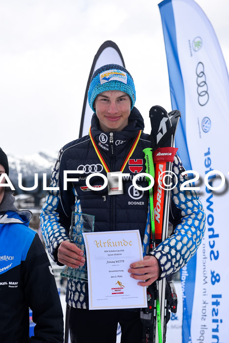 Dt. Schülercup U16 Finale, Parallelslalom, 10.03.2019, Siegerehrungen DSC Gesamt