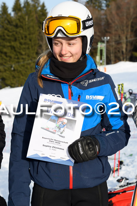 FIS Riesenslalom, ATA; Bay. Meisterschaft, Damen + Herren, 24.01.2020