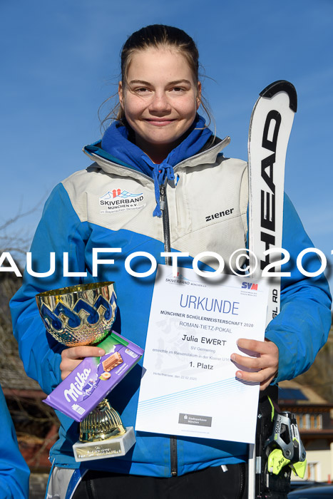 Münchner Schülermeisterschaft Riesenslalom 22.02.2020